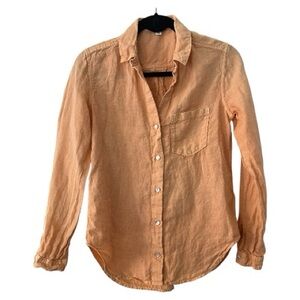 Cloth & Stone Linen Women’s Blouse Orange/Peach Size XS